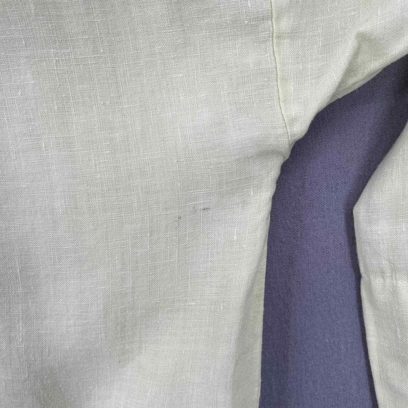 BRYN WALKER Linen Artist Shirt Womens Medium Light Lime Green Boat Neck Resort - Picture 10 of 15